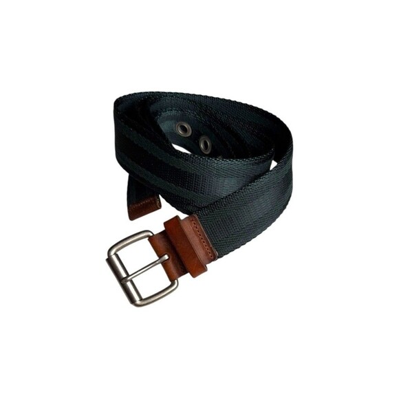 Eddie Bauer Belt Mens 42 Green Fern Nylon Web Grommet Outdoor Made USA New Tags - Picture 2 of 5